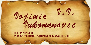 Vojimir Vukomanović vizit kartica